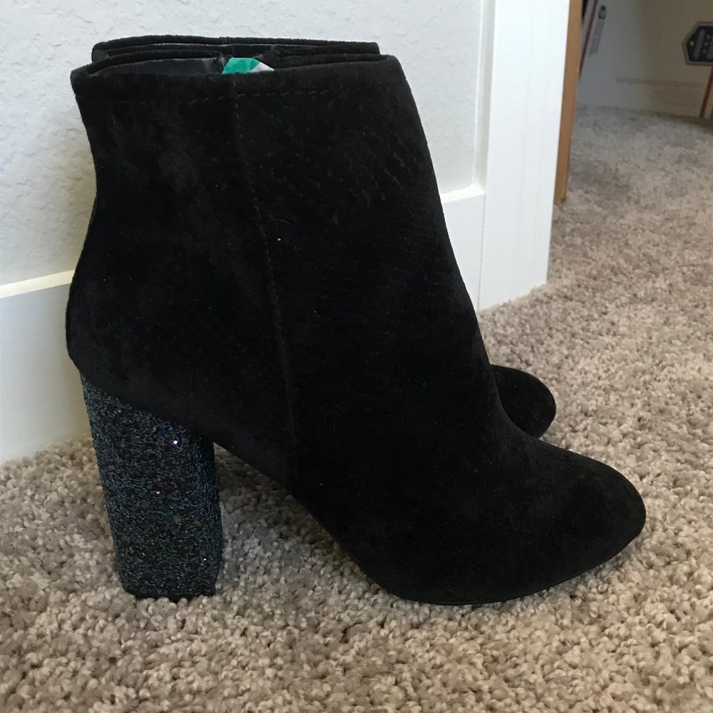 Call it Spring Velvet Glitter Booties